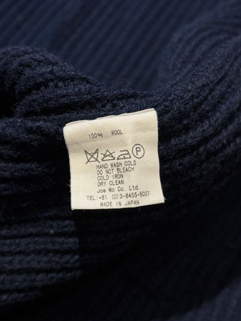 comm arch コムアーチ ウール ニット コート ネイビー 日本製 美品