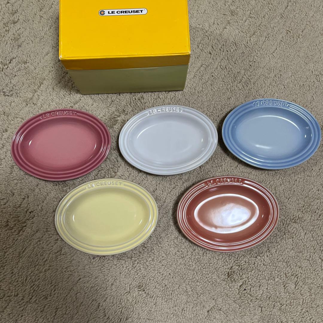 LE CREUSET ミニ・オーバル・プレート（5枚セット）ホリデーブランチ