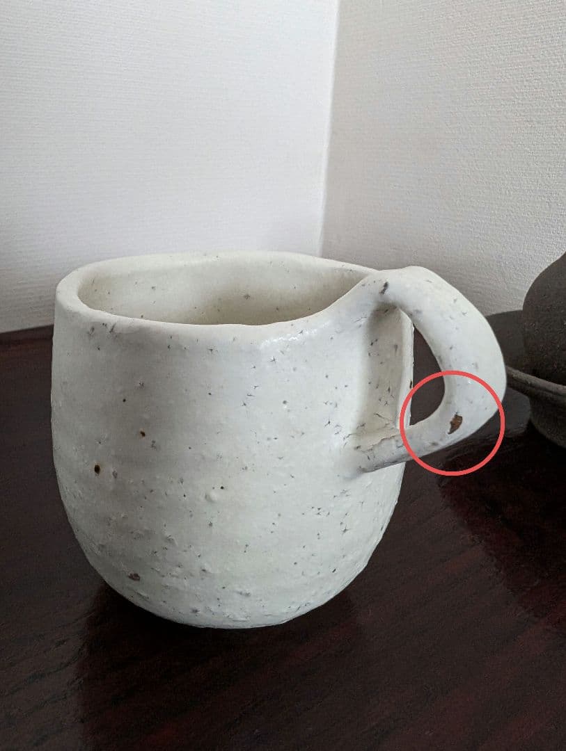 村上直子 パオ＆ユーポス うずらマグ shiromoegi