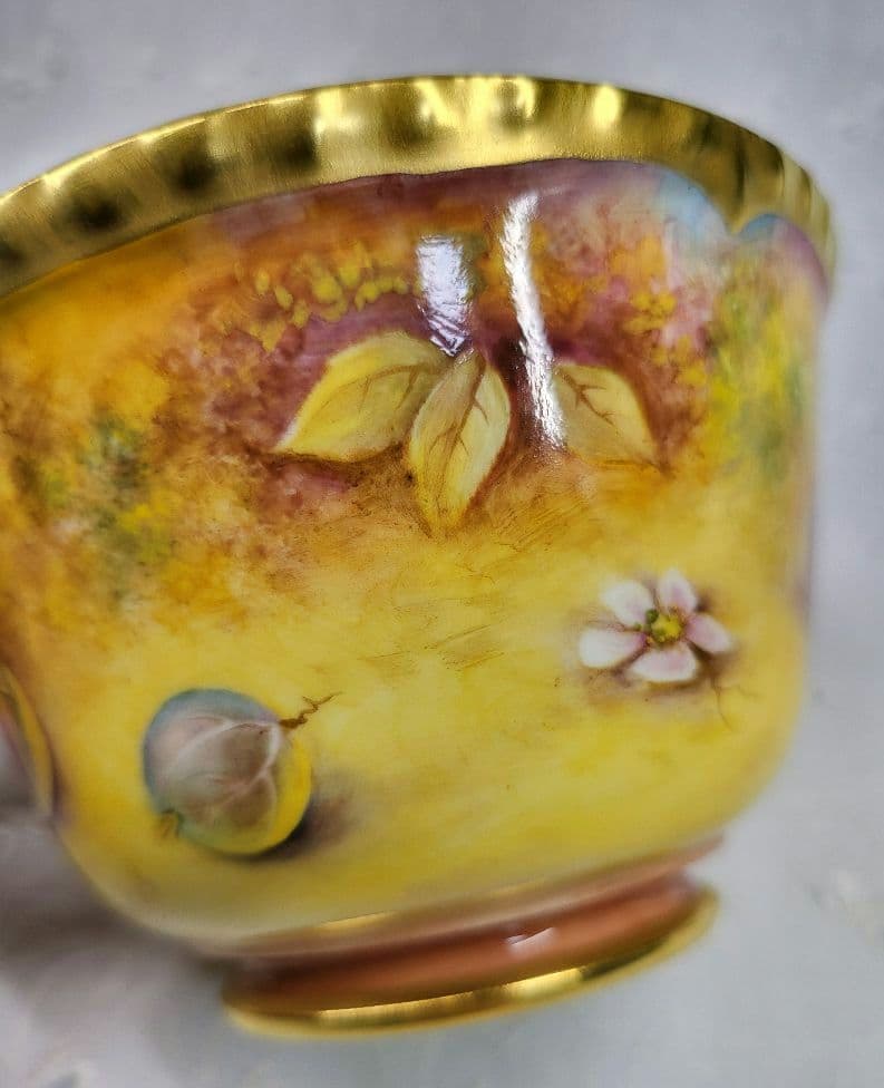 英国製✨レア✨ロイヤルウースター✨ペインテッドフルーツ シュガーボウル カップ