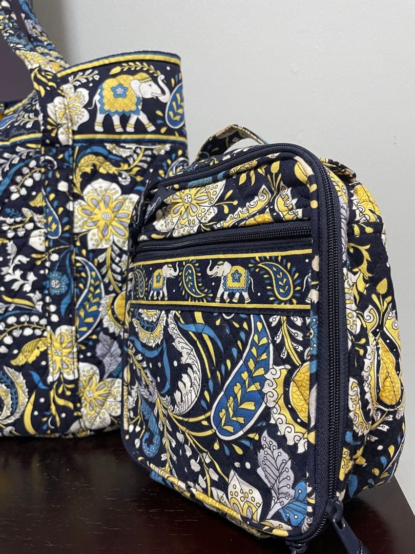vera bradley 花柄キルティングトートバッグ　ランチバッグセット