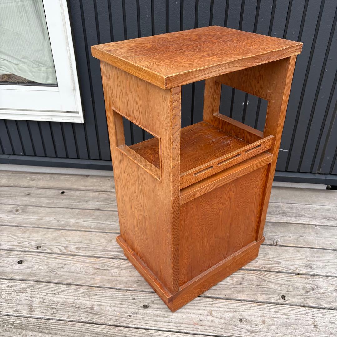 昭和レトロ 和風 木製電話台 花台 飾り棚 コールキャビネット 古道具 古家具