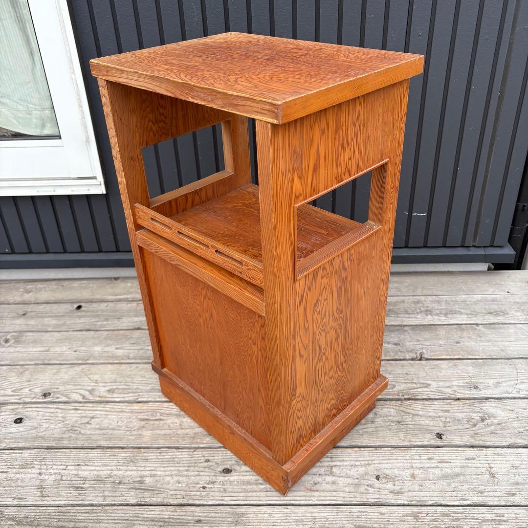 昭和レトロ 和風 木製電話台 花台 飾り棚 コールキャビネット 古道具 古家具