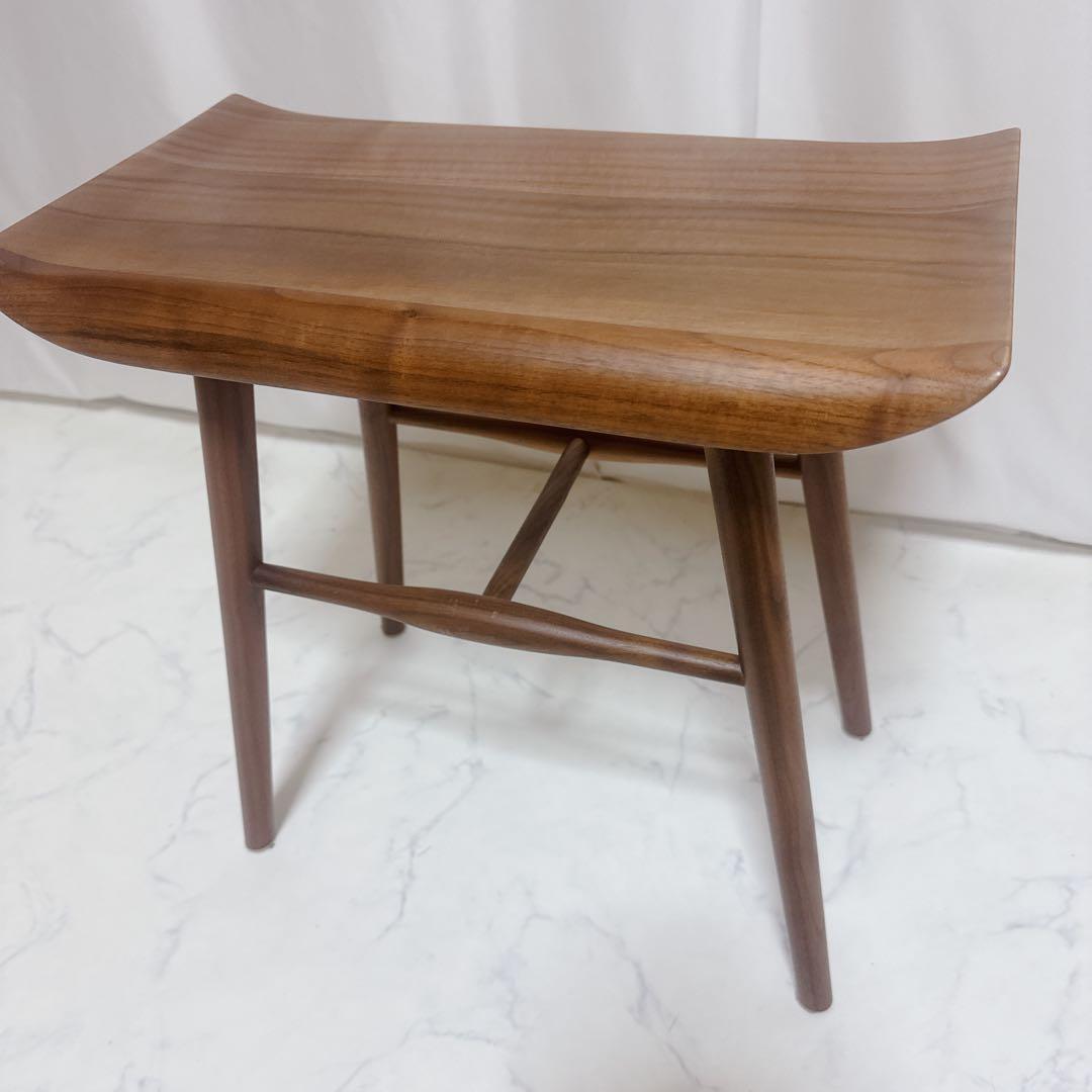 ✨美品✨スツールテーブル サイドテーブル 無垢材 ウォールナット 北欧