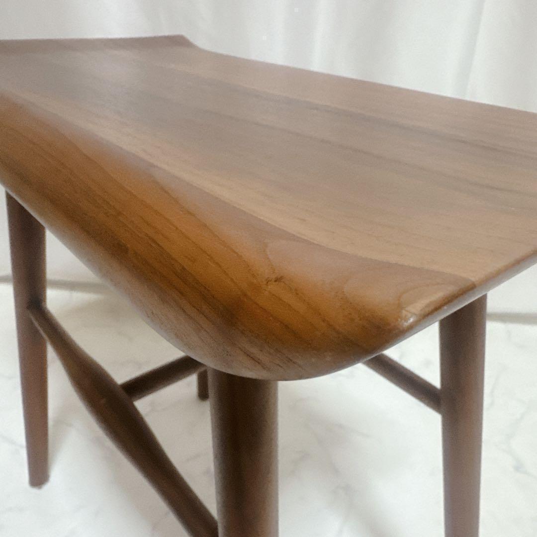 ✨美品✨スツールテーブル サイドテーブル 無垢材 ウォールナット 北欧