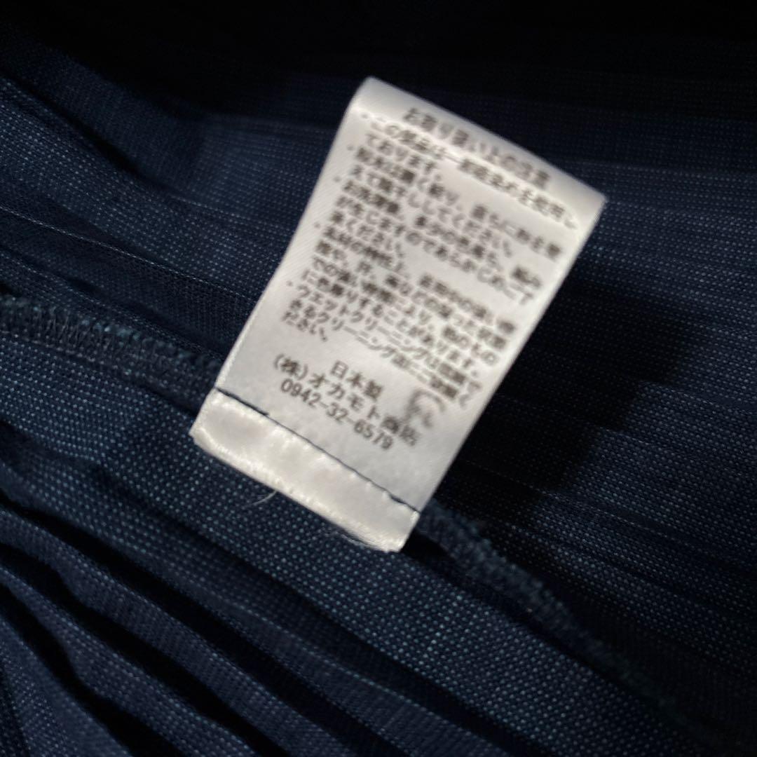 儀右衛門　ギエモン　久留米絣　プリーツ加工　スカート