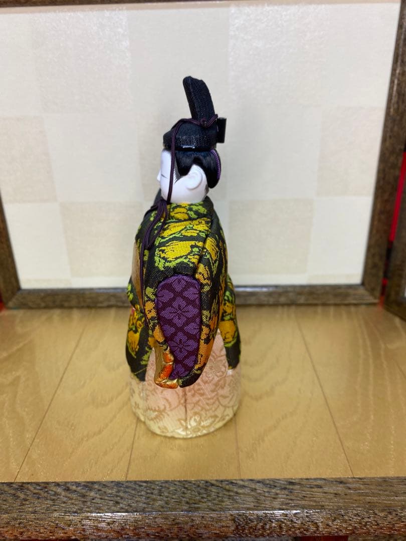 雛人形　木村一秀作　江戸木目込人形親王平飾り・間口約４０×奥行約２０×高約２６㎝