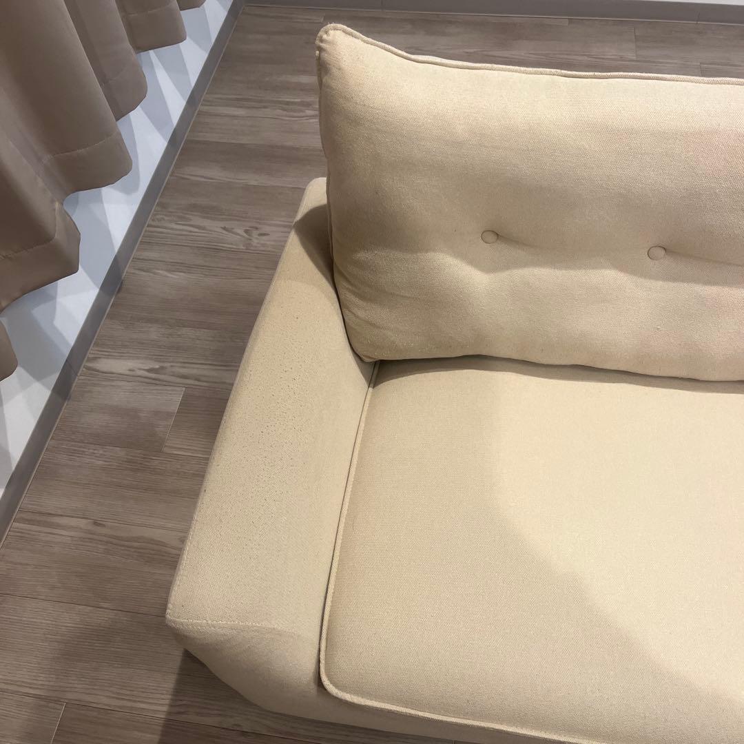 引き取り限定　ローソファにもなるコンパクトソファ 布張りタイプ Nパック4 BE