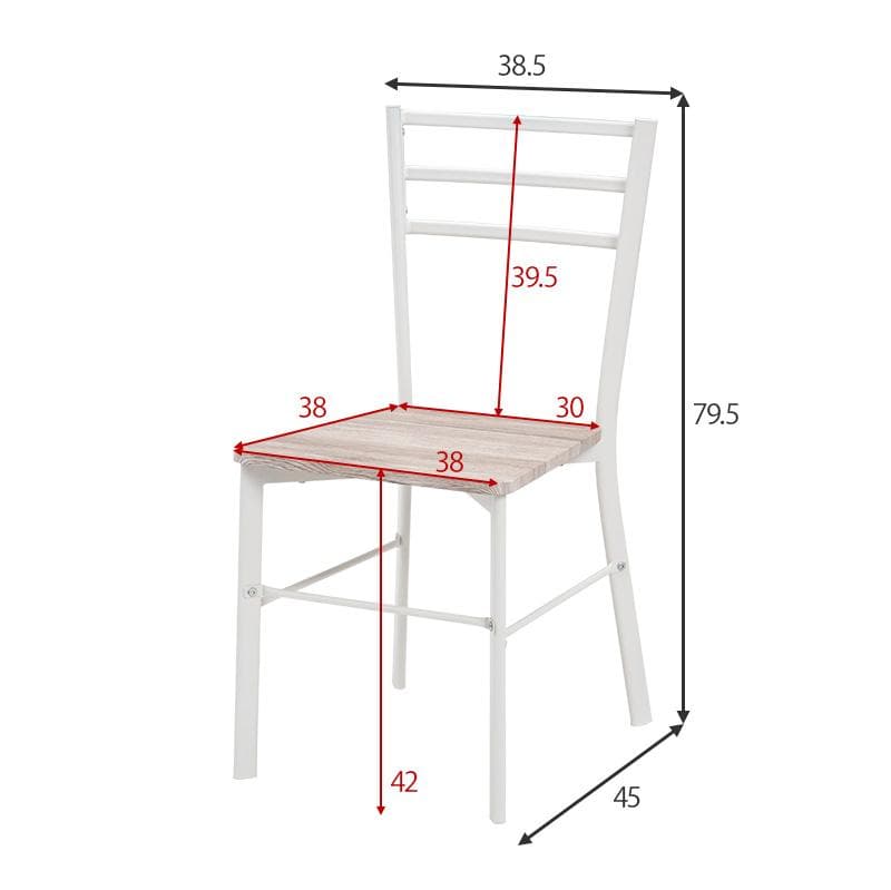 デスクとチェアの2点セット ホワイト [8049]