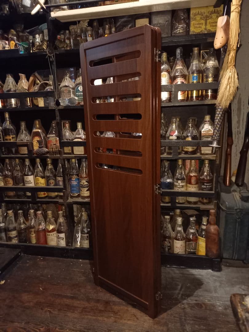 北欧　ミッドセンチュリー　モダン　ウッド　ルーバー　ミドル　パーテーション