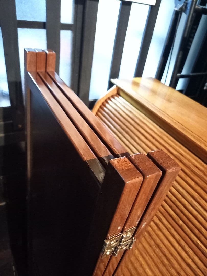 北欧　ミッドセンチュリー　モダン　ウッド　ルーバー　ミドル　パーテーション