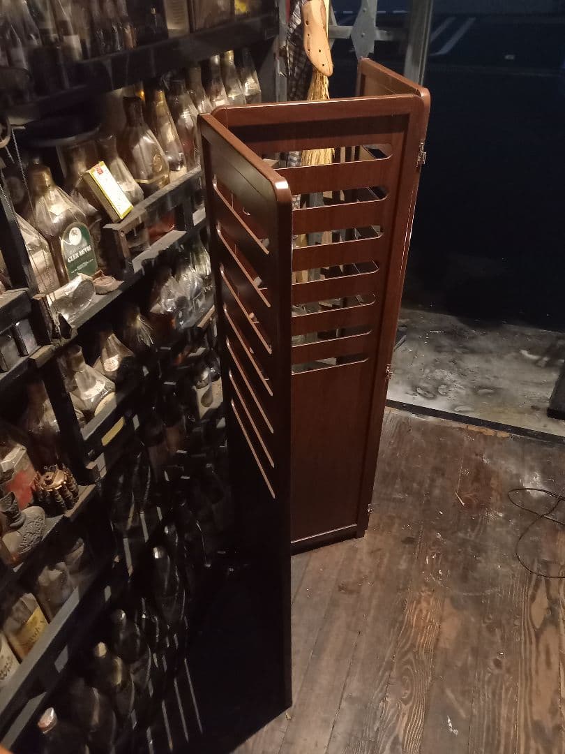 北欧　ミッドセンチュリー　モダン　ウッド　ルーバー　ミドル　パーテーション