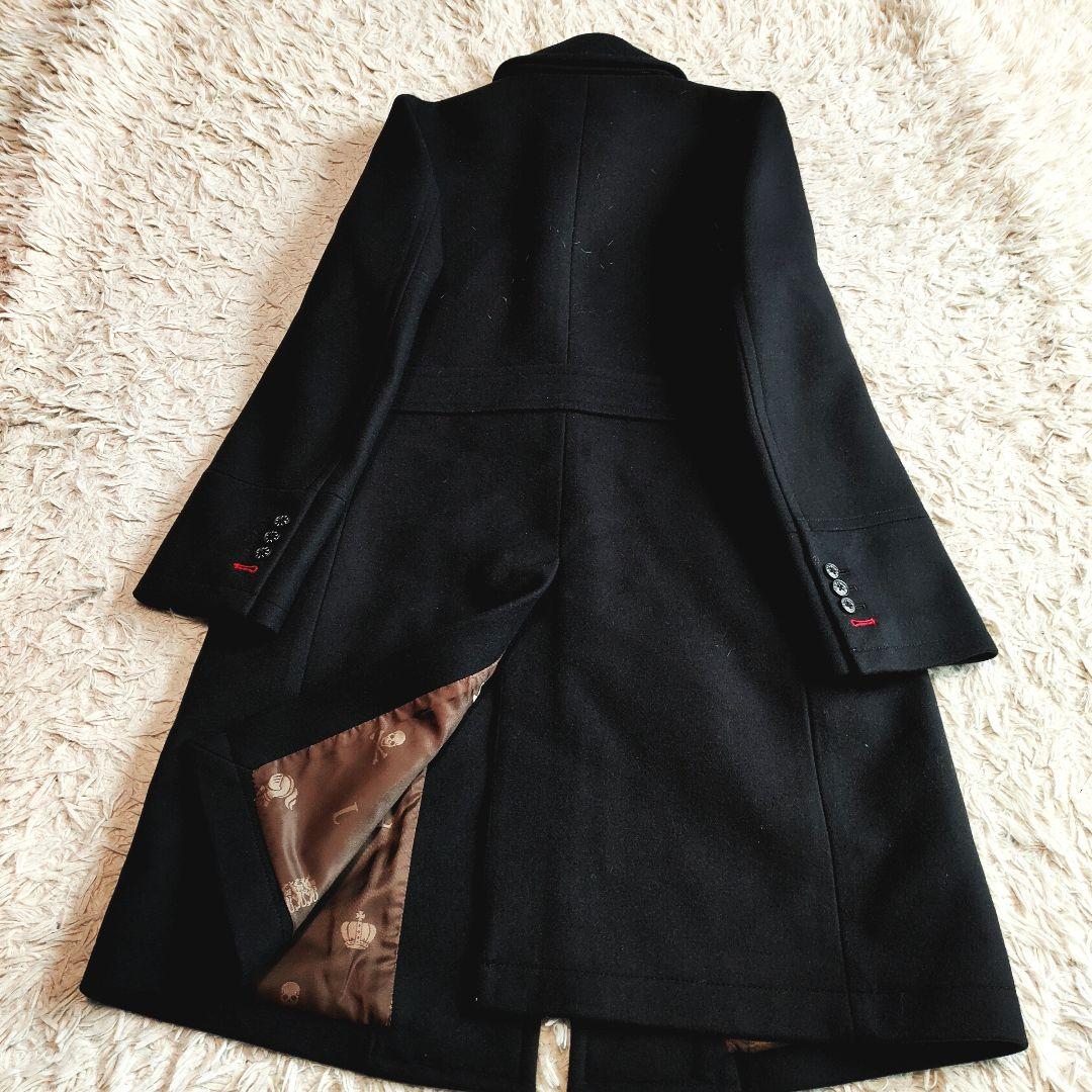 【極美品】ラブレス ステンカラーコート メルト ウール ブラック