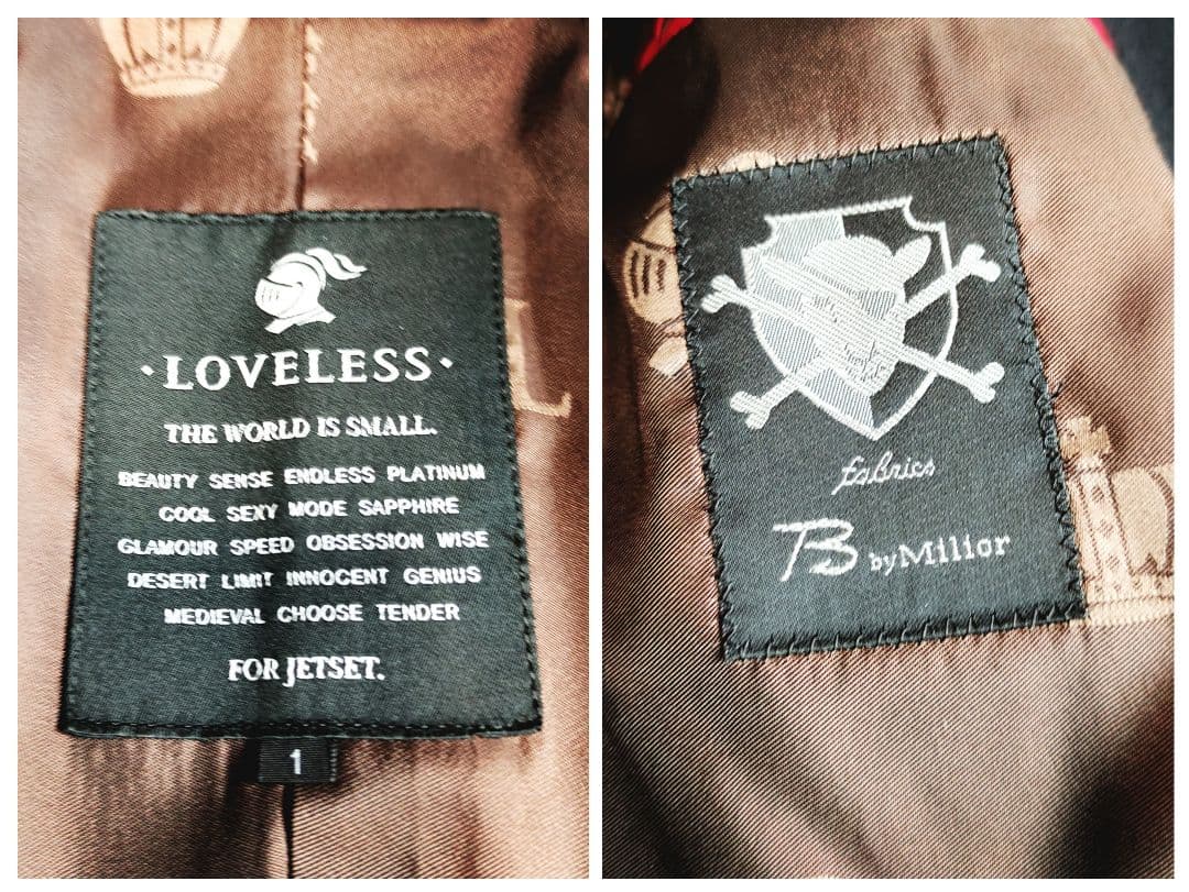 【極美品】ラブレス ステンカラーコート メルト ウール ブラック