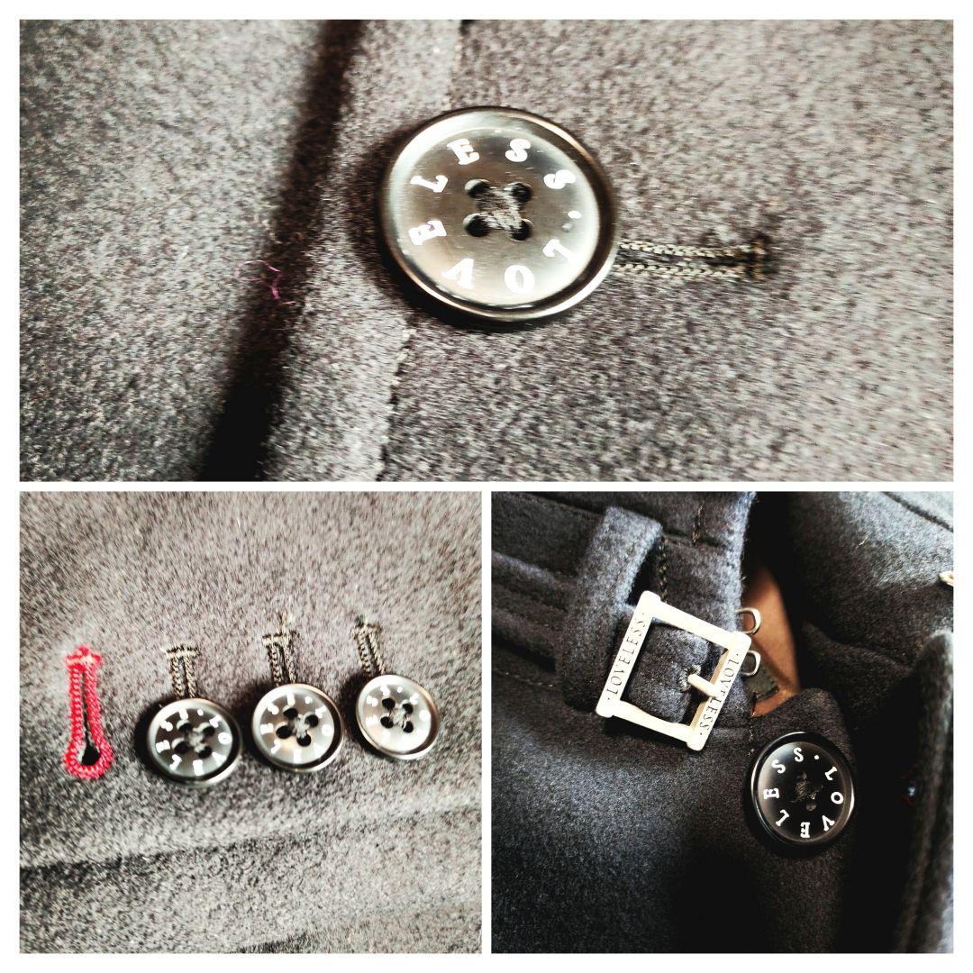 【極美品】ラブレス ステンカラーコート メルト ウール ブラック