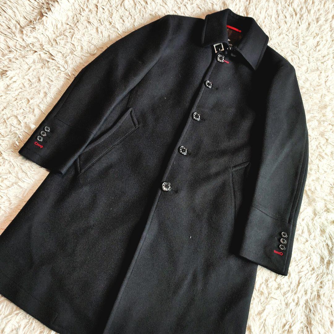 【極美品】ラブレス ステンカラーコート メルト ウール ブラック