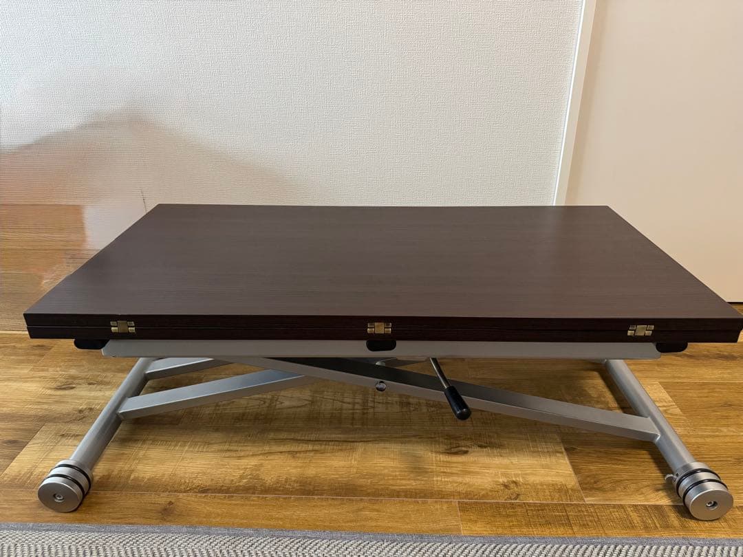 dinos家具　昇降式ダイニングテーブル　伸長式ガス圧昇降テーブル
