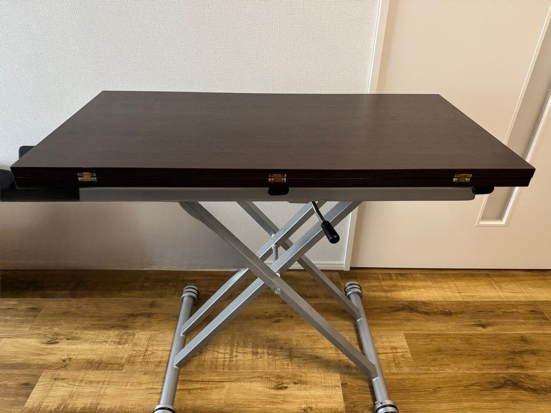 dinos家具　昇降式ダイニングテーブル　伸長式ガス圧昇降テーブル