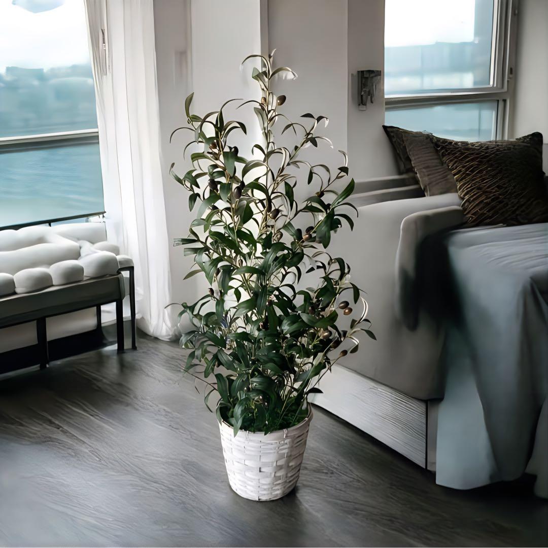 光触媒　人工観葉植物　ウォールグリーン　フェイクグリーン　オリーブ100