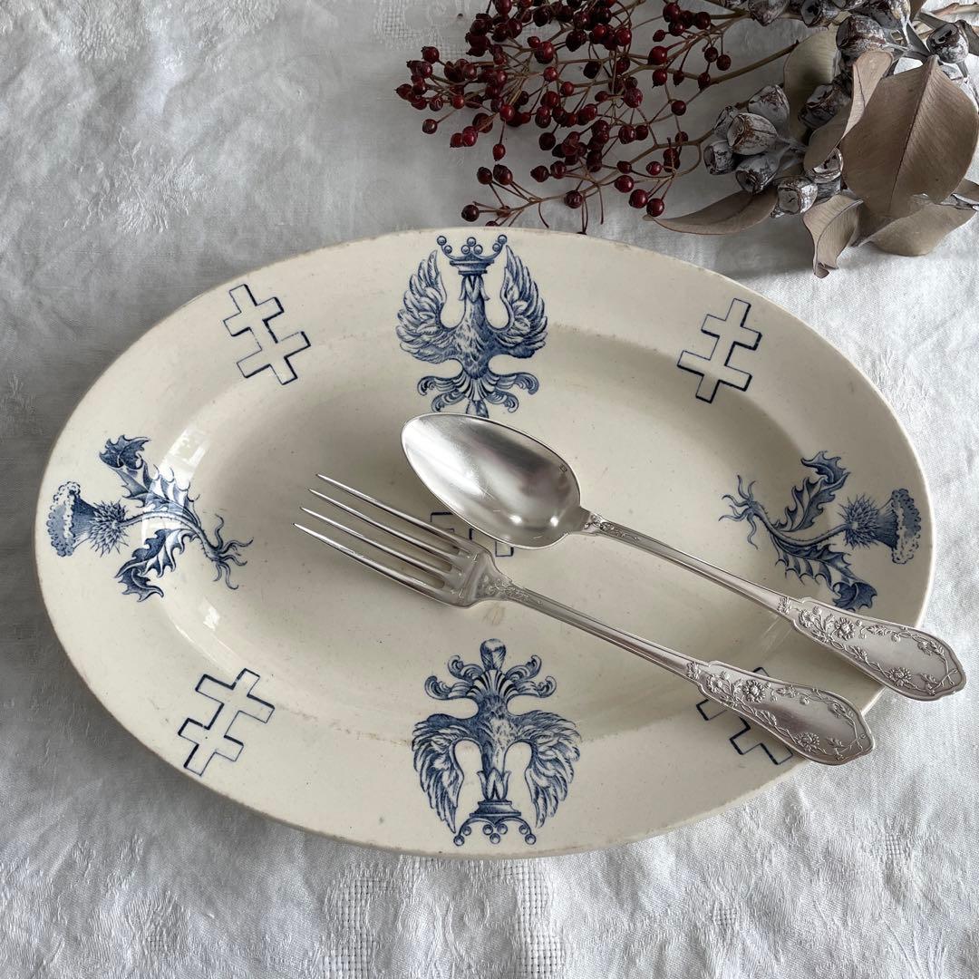 フランス アンティーク リュネヴィル ロレーヌ十字 オーバル皿