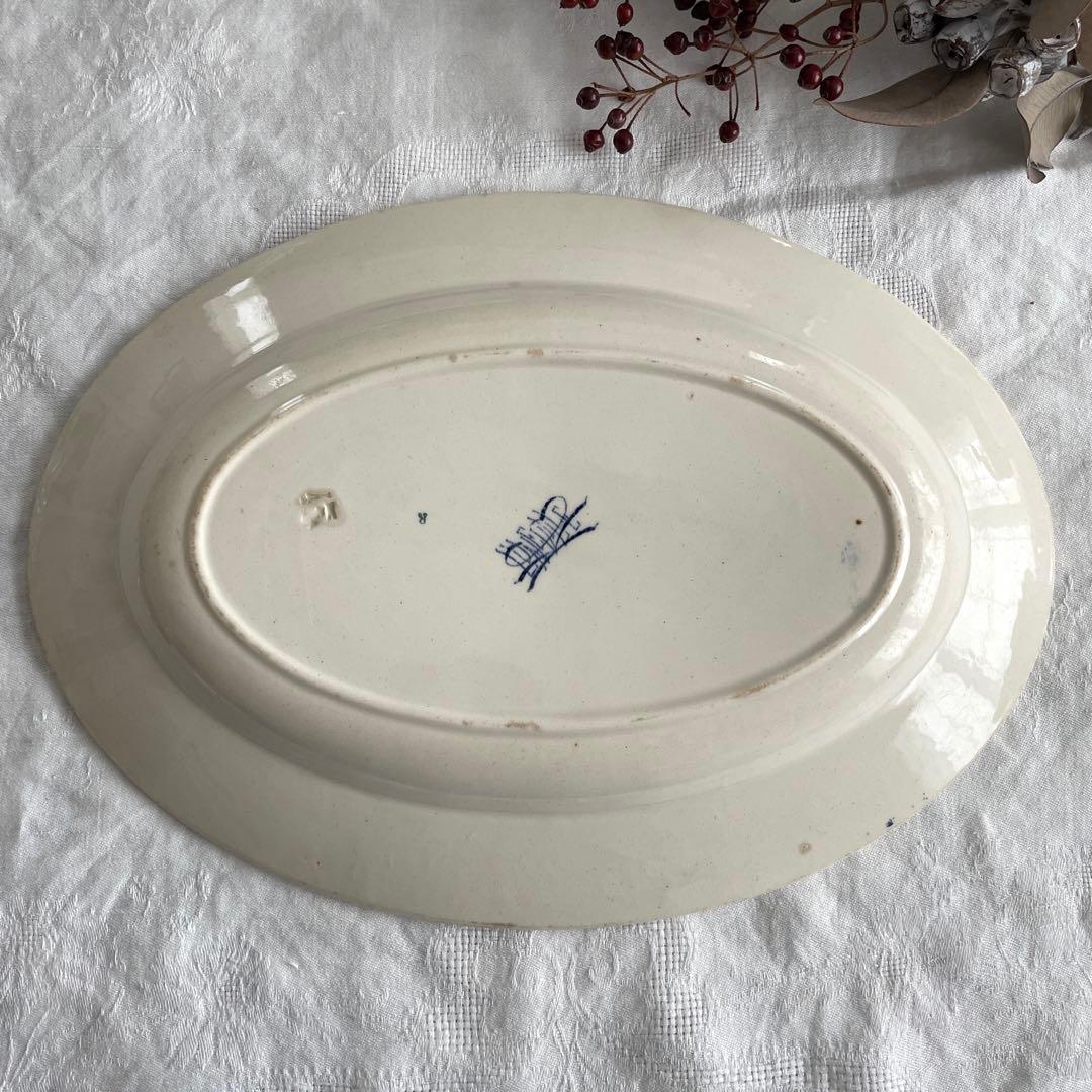 フランス アンティーク リュネヴィル ロレーヌ十字 オーバル皿