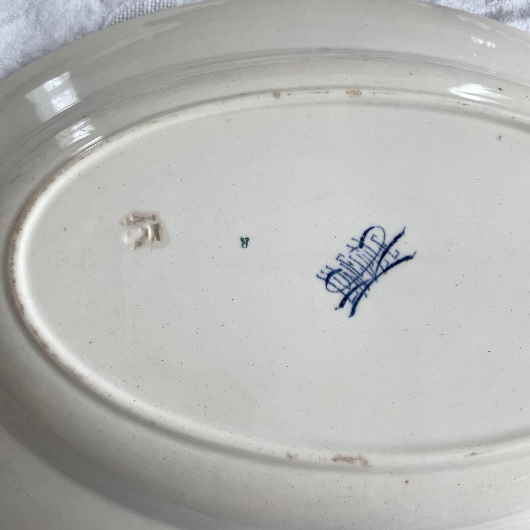 フランス アンティーク リュネヴィル ロレーヌ十字 オーバル皿