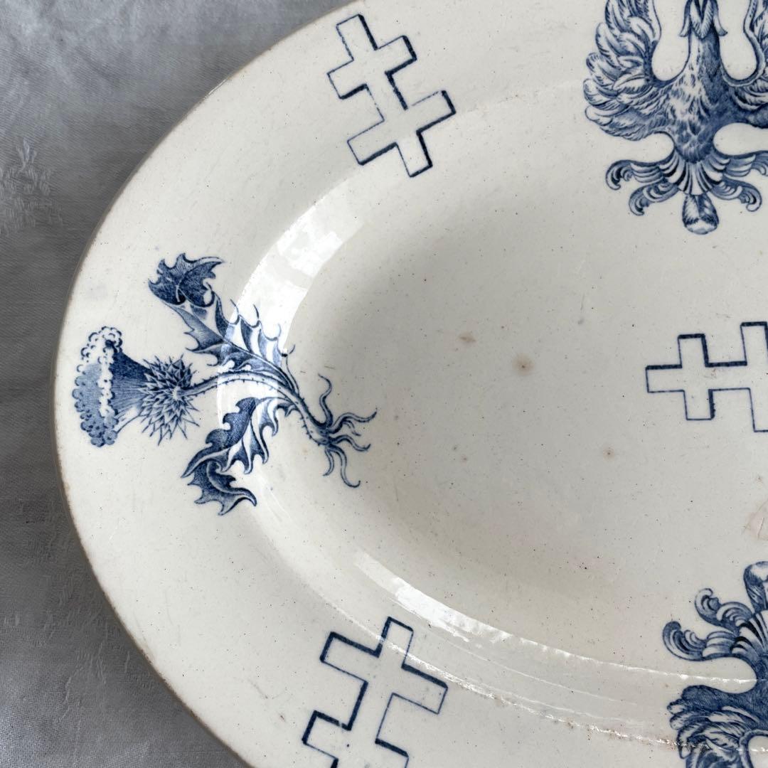 フランス アンティーク リュネヴィル ロレーヌ十字 オーバル皿