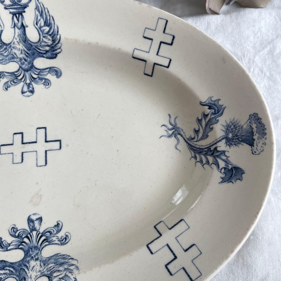 フランス アンティーク リュネヴィル ロレーヌ十字 オーバル皿