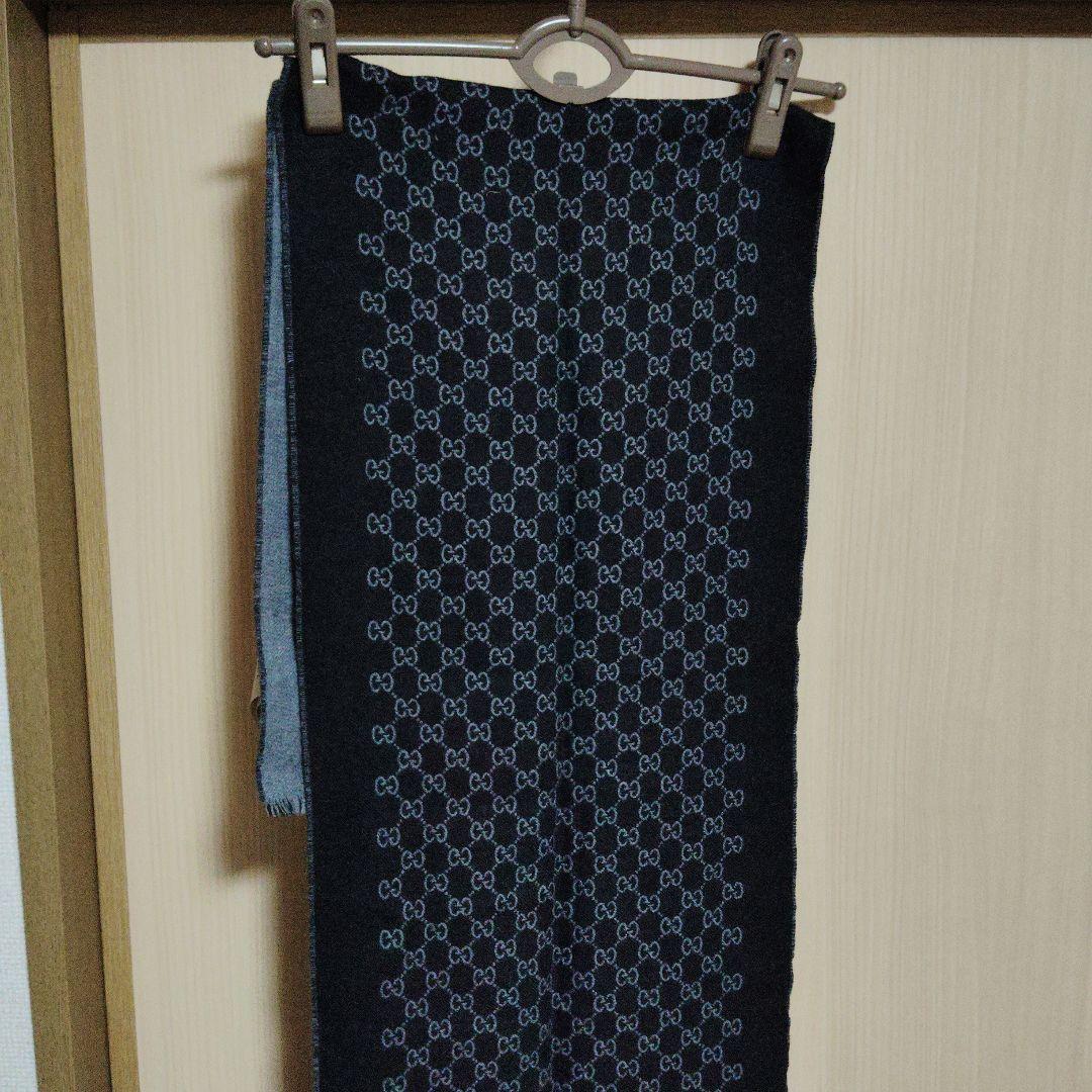 グッチ　リバーシブル GGパターン マフラー