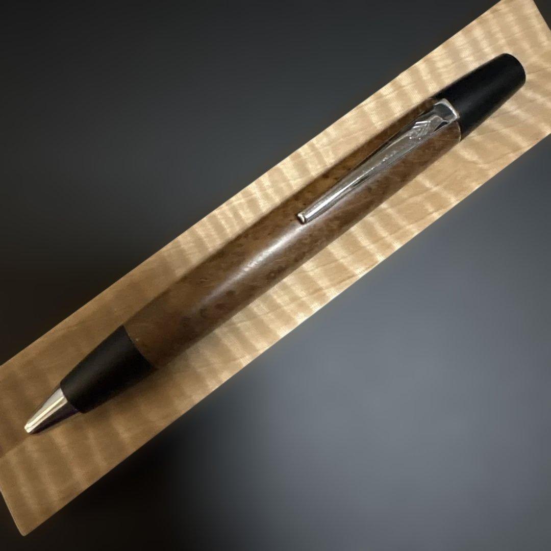 〈本店限定〉野原工芸　特上チーク瘤　ロータリーボールペン