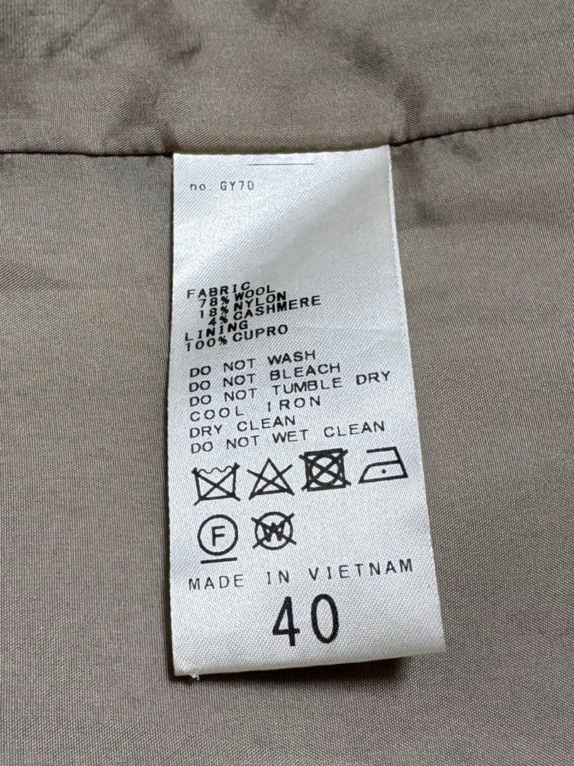 【美品】ノーブル　MTRチェスターコート　グレージュ　希少　40