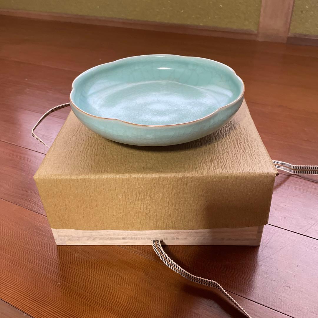 鉢　粉青輪花　青木清高作