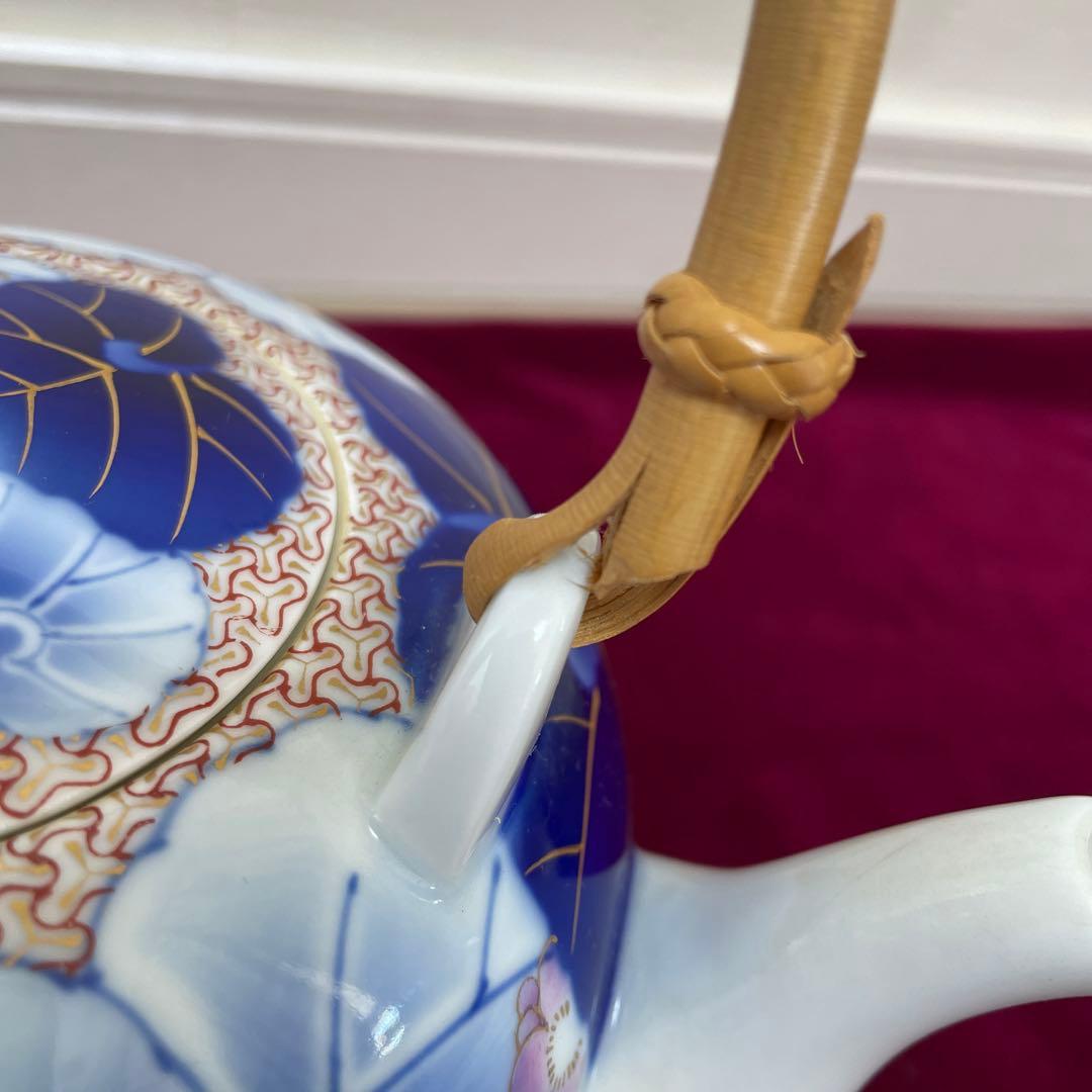 香蘭社　最高級　愁海棠　蓋付お茶茶碗　4客　急須