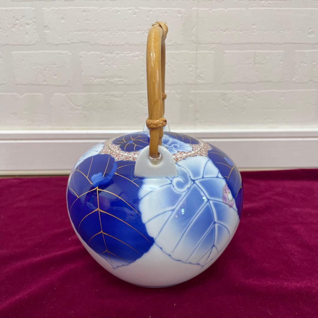 香蘭社　最高級　愁海棠　蓋付お茶茶碗　4客　急須