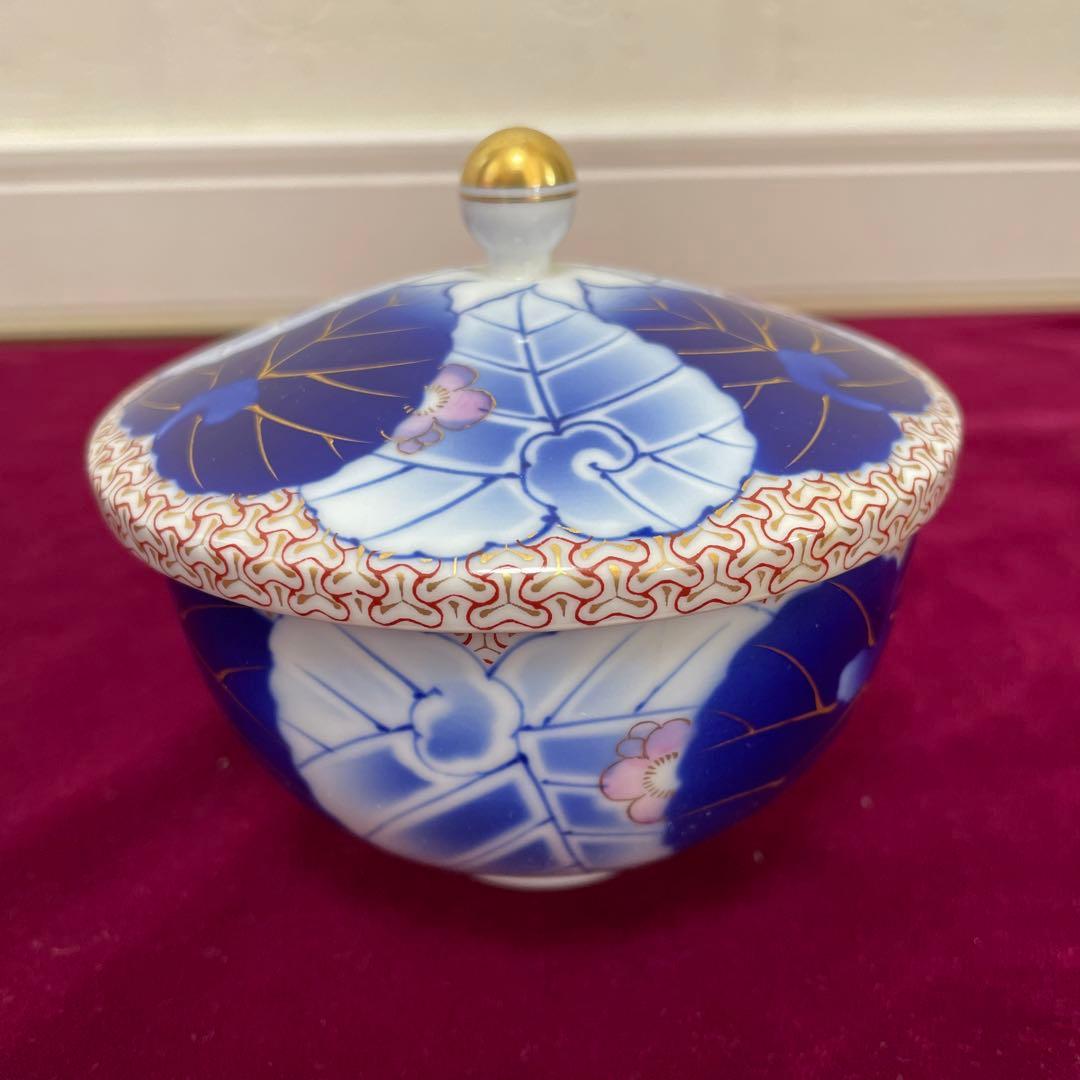 香蘭社　最高級　愁海棠　蓋付お茶茶碗　4客　急須