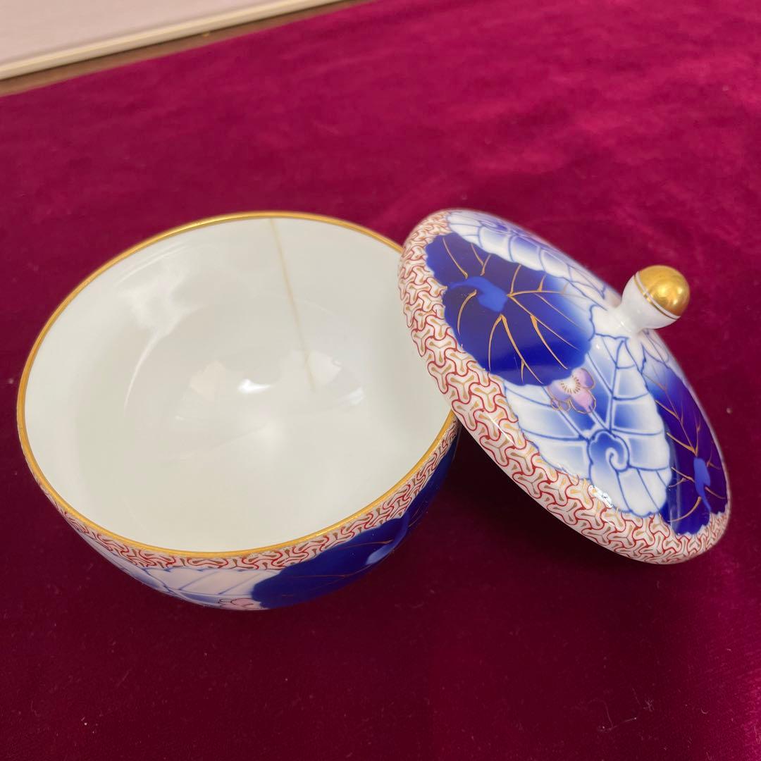 香蘭社　最高級　愁海棠　蓋付お茶茶碗　4客　急須