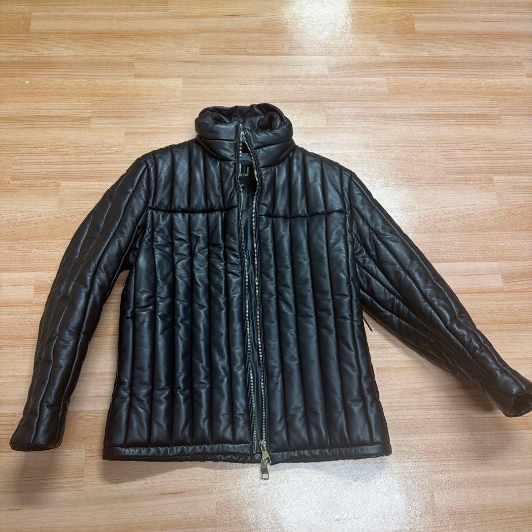dunhill ブラック キルティングレザー ジャケット