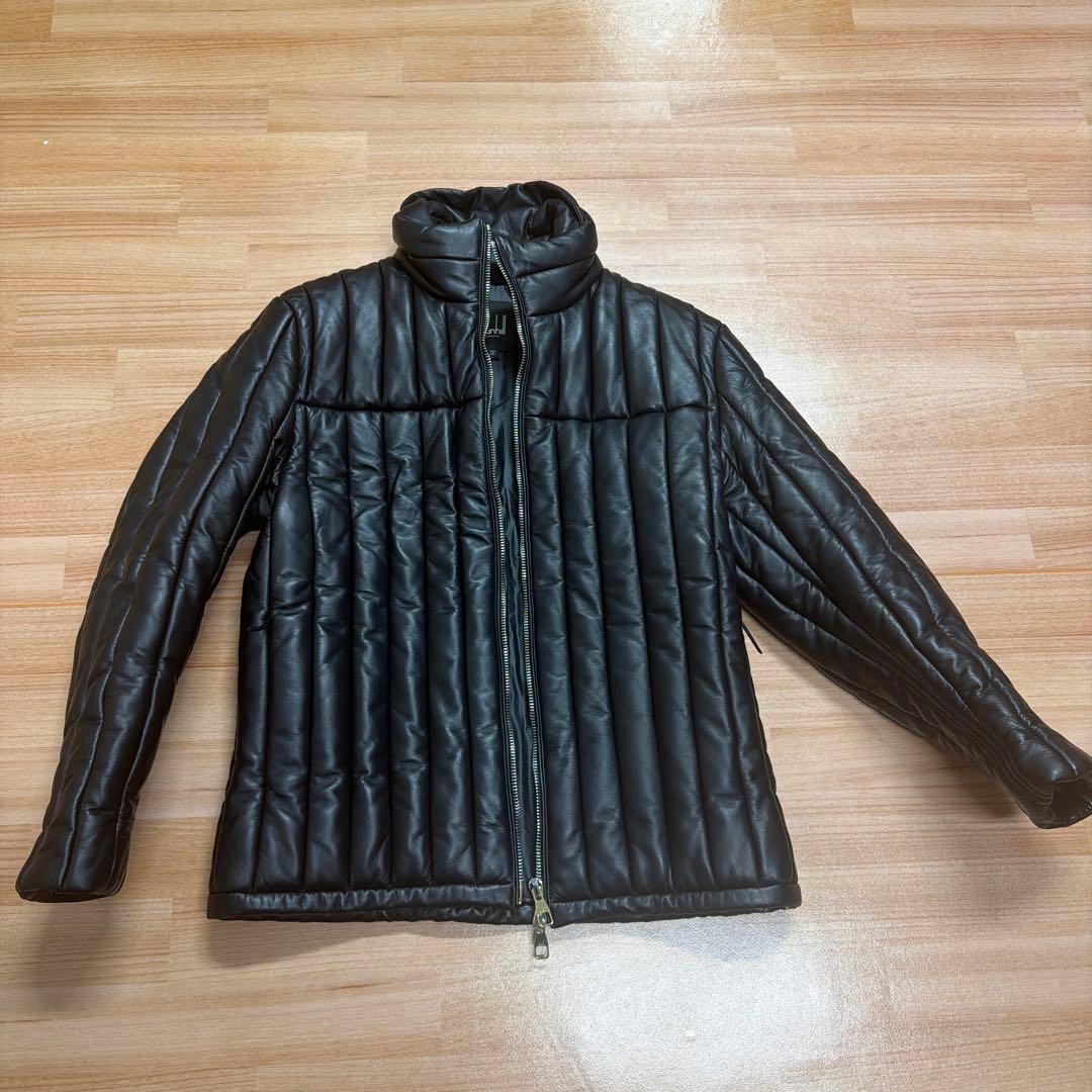 dunhill ブラック キルティングレザー ジャケット