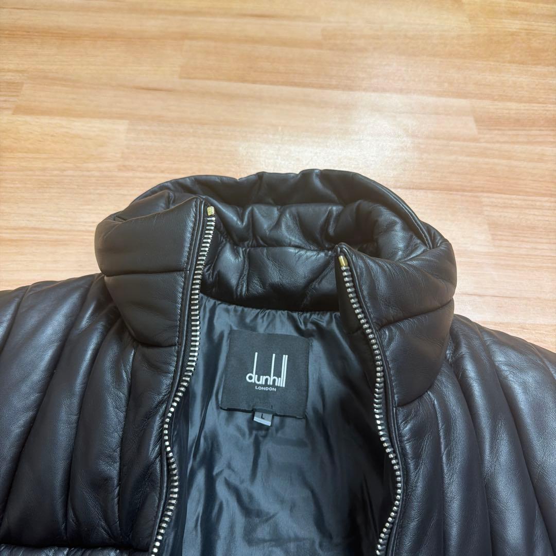 dunhill ブラック キルティングレザー ジャケット