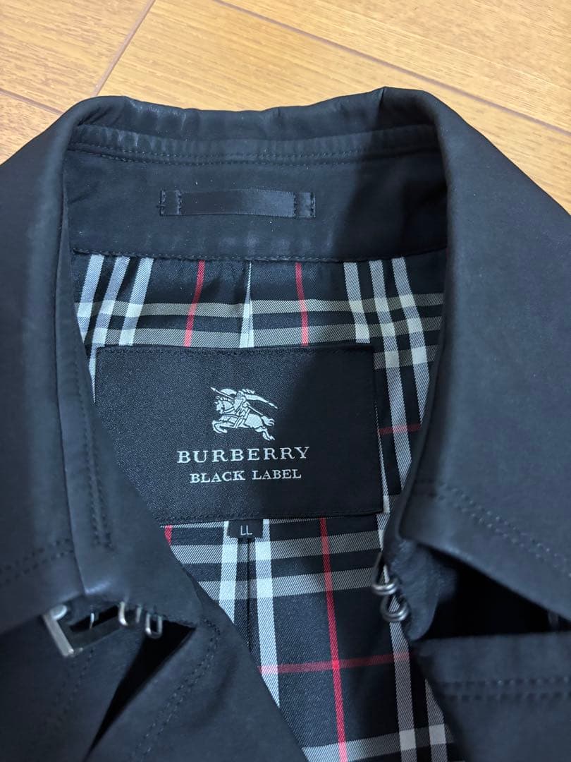 BURBERRY BLACK LABEL☆トレンチコート☆LL☆ブラック☆中古