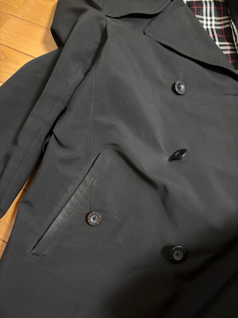 BURBERRY BLACK LABEL☆トレンチコート☆LL☆ブラック☆中古