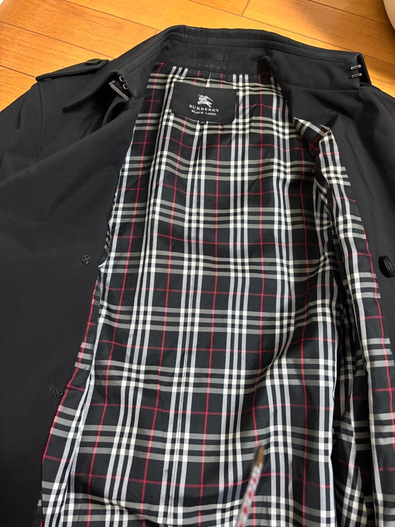 BURBERRY BLACK LABEL☆トレンチコート☆LL☆ブラック☆中古