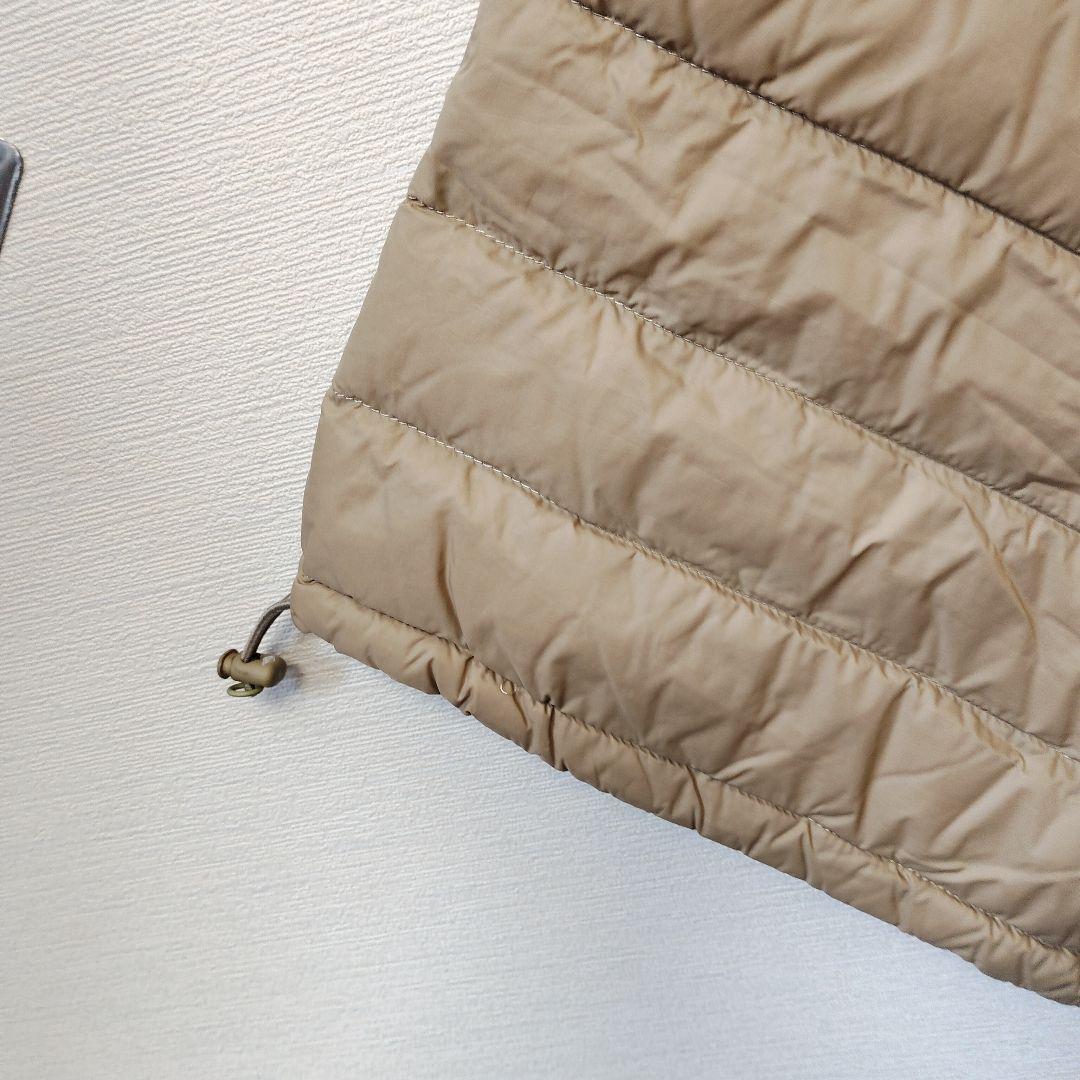 クリーニング済 ダントン　34 ベージュ キルティングダウンベスト