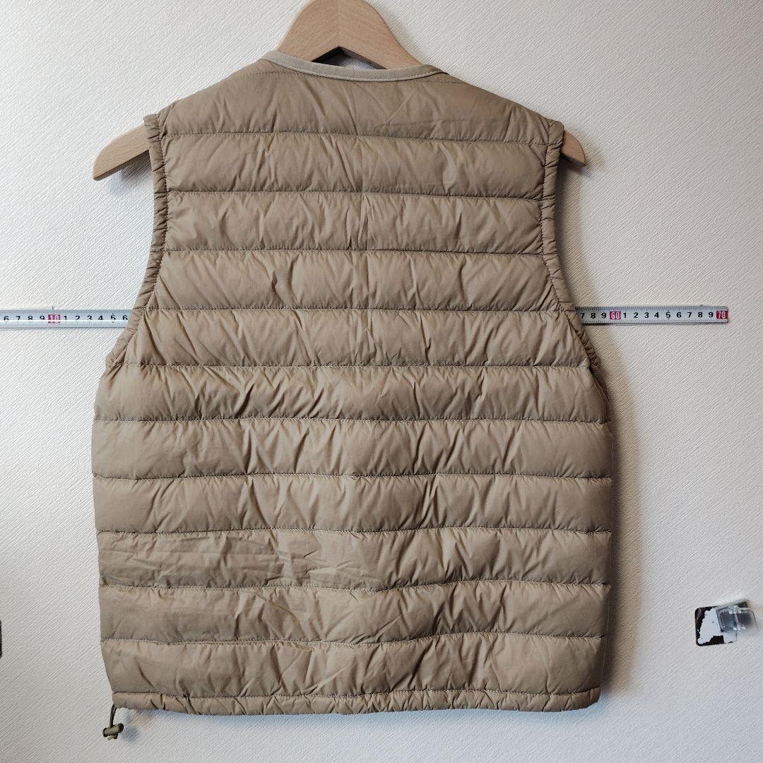 クリーニング済 ダントン　34 ベージュ キルティングダウンベスト