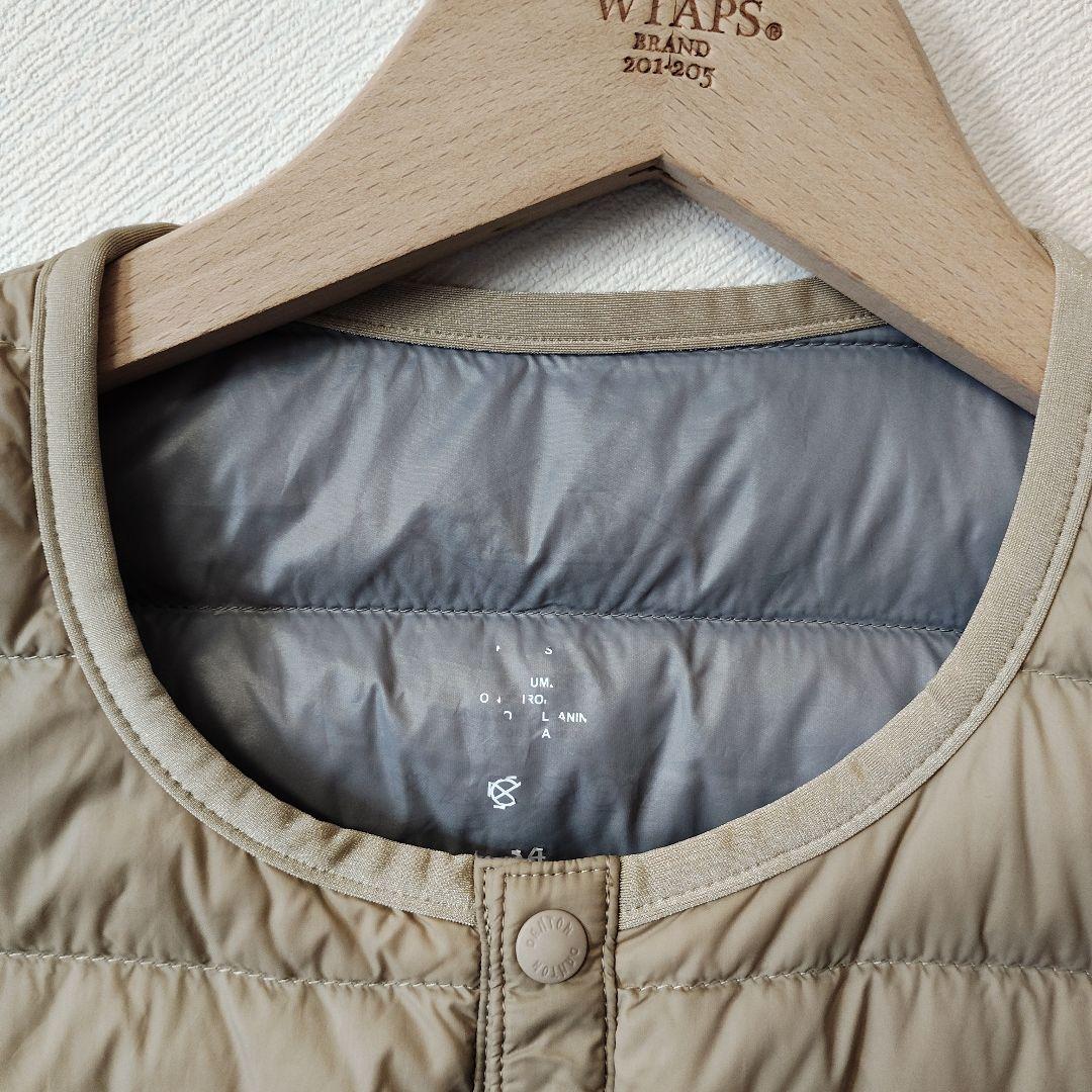 クリーニング済 ダントン　34 ベージュ キルティングダウンベスト