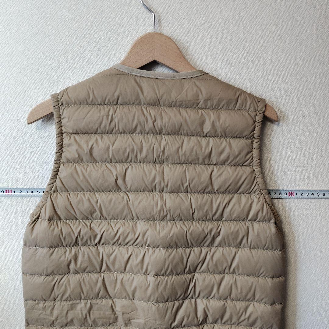 クリーニング済 ダントン　34 ベージュ キルティングダウンベスト