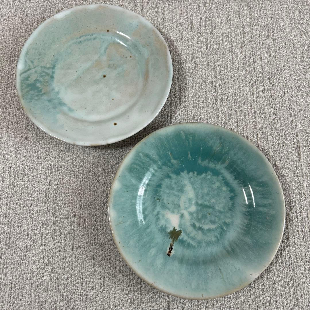 松村英治　陶器　平皿　23㎝　2枚セット