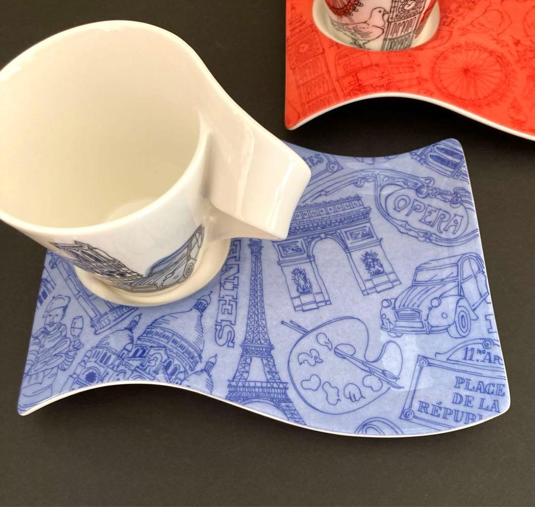 ビレロイ&ボッホ　ニューウェーブ　マグカップ＆ソーサー