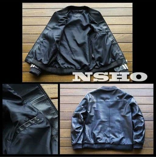 これ以上の値下不可！【新品】12万円最上級羊革ホワイトアームライン入オールレザー