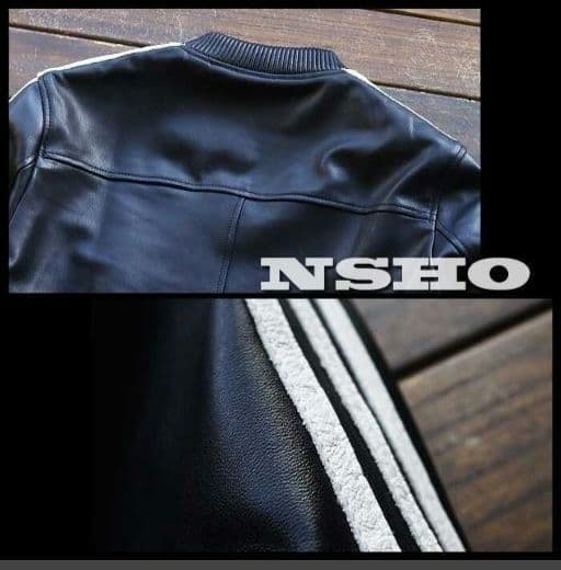 これ以上の値下不可！【新品】12万円最上級羊革ホワイトアームライン入オールレザー